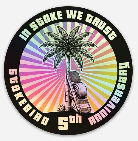 Holographic 5th Anniversary Stickers
